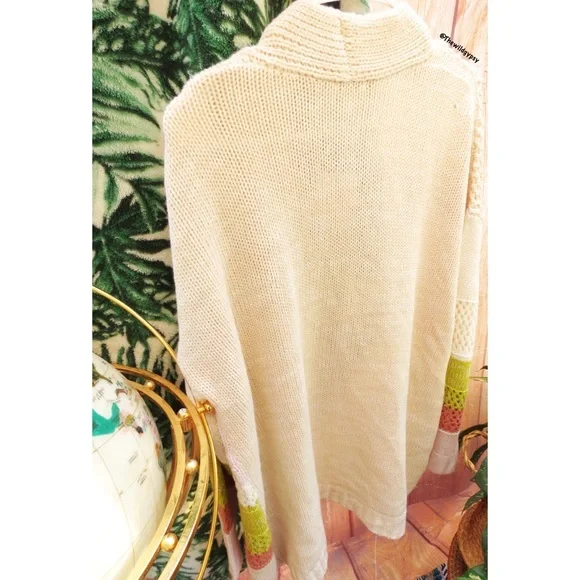 NEW Cozy colorful colorblock open knit cardigan 🍁 - Picture 5 of 7